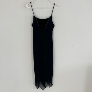 Windsor Vintage Black Velvet Detail Dress Whimsigoth